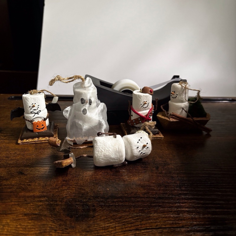Holiday Marshmallow S'mores Figurines Halloween And‎ Christmas